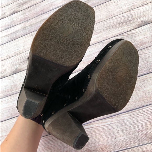 Nine West Epponier Clog Heel Boot 9.5 Black Suede - Picture 8 of 8